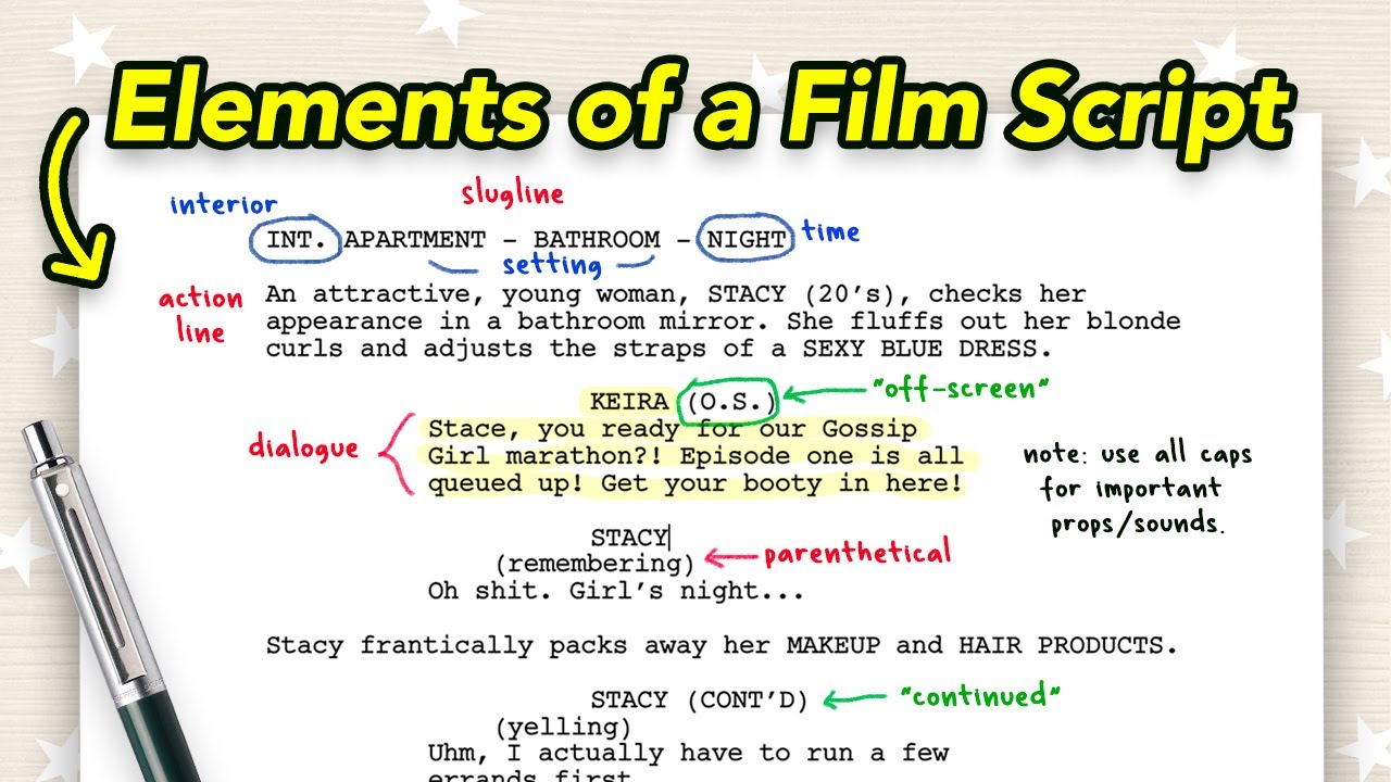 How to write a screenplay