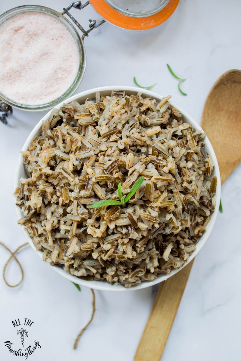 Cooked Wild Rice Dish