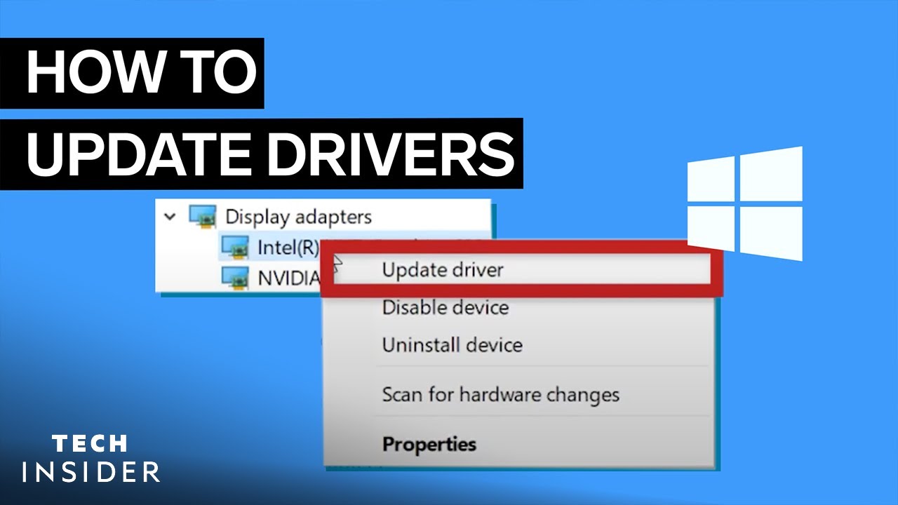 Guide for updating Windows 10 drivers