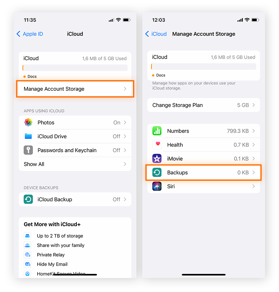 Managing iCloud Storage