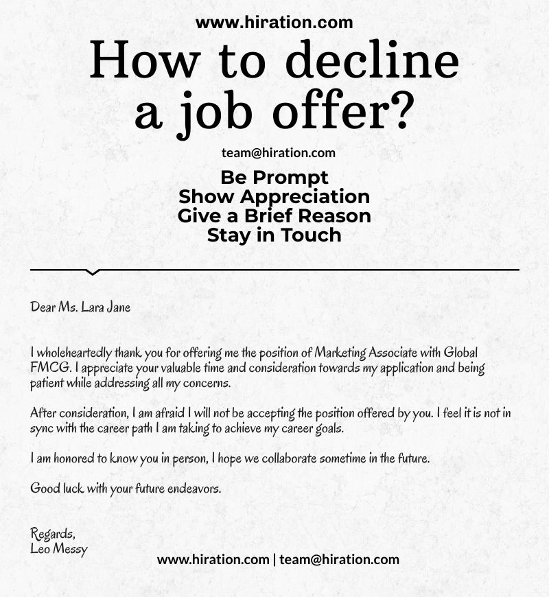 How to Turn Down a Job Offer